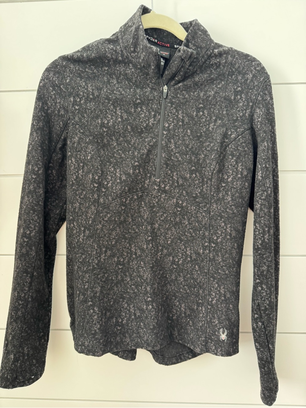 Spyder Active Sports Women’s Black Heather Quarter-Zip Sweater
